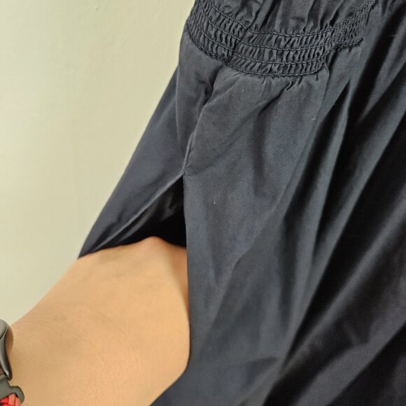 A New Day Cotton Poplin Midi Sundress High Neck XXL Navy Blue Sleeveless‎ Dress - Picture 7 of 10